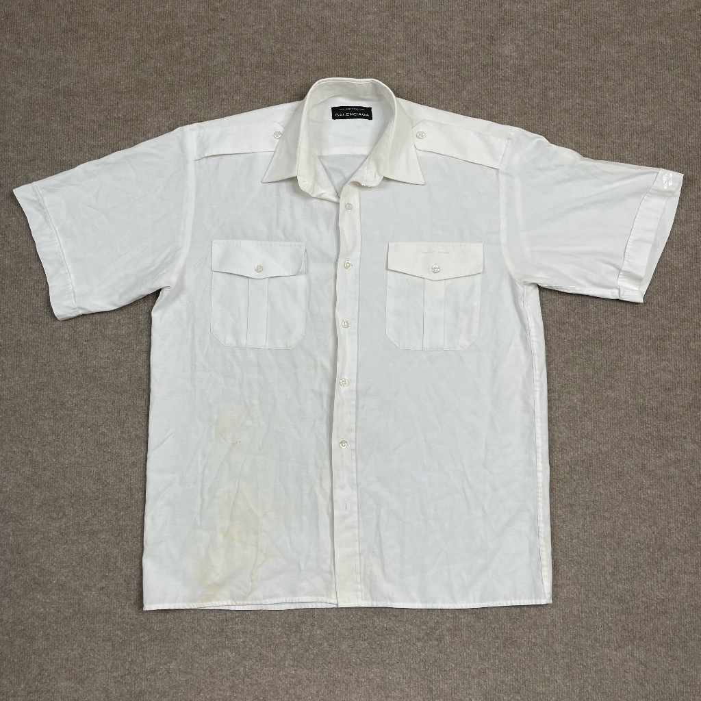 Vintage Balenciaga Button Down Shirt White Large Mens